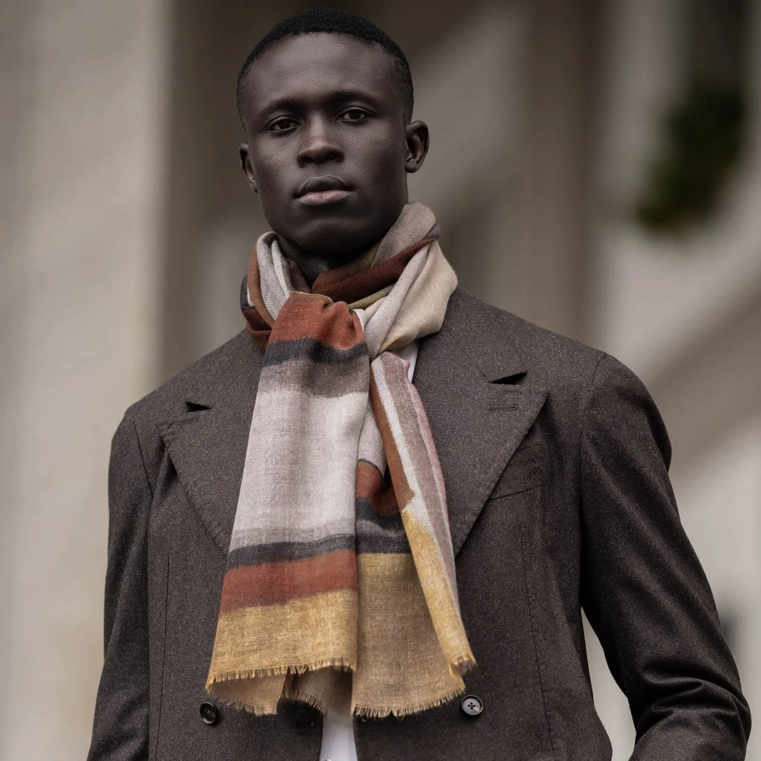 Madrid - Wool Scarf - Tan