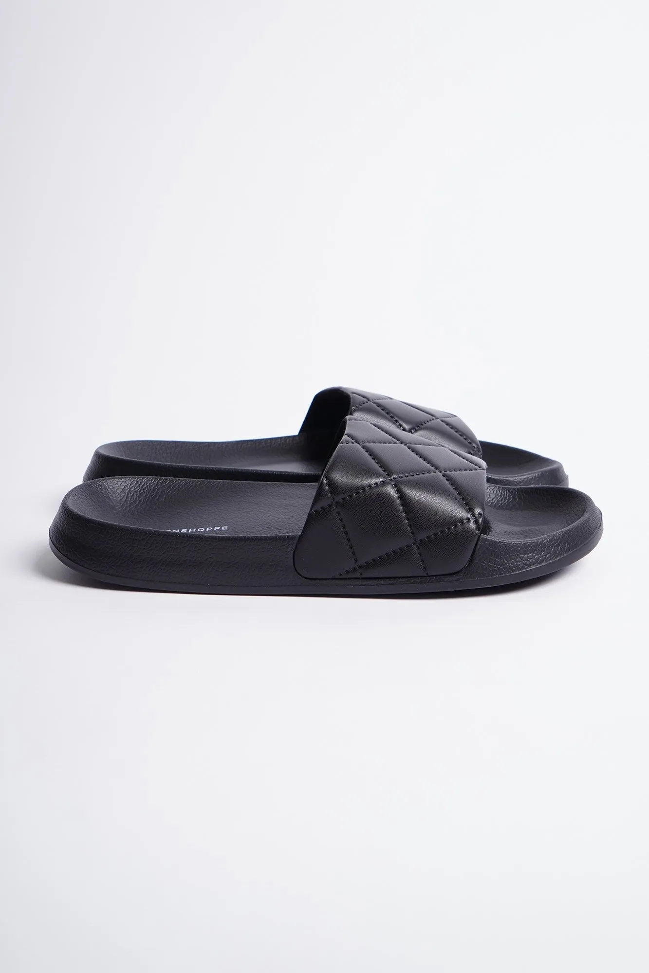 Men's Faux Quilted Slides