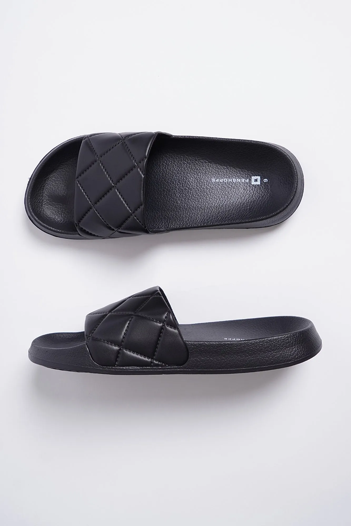 Men's Faux Quilted Slides