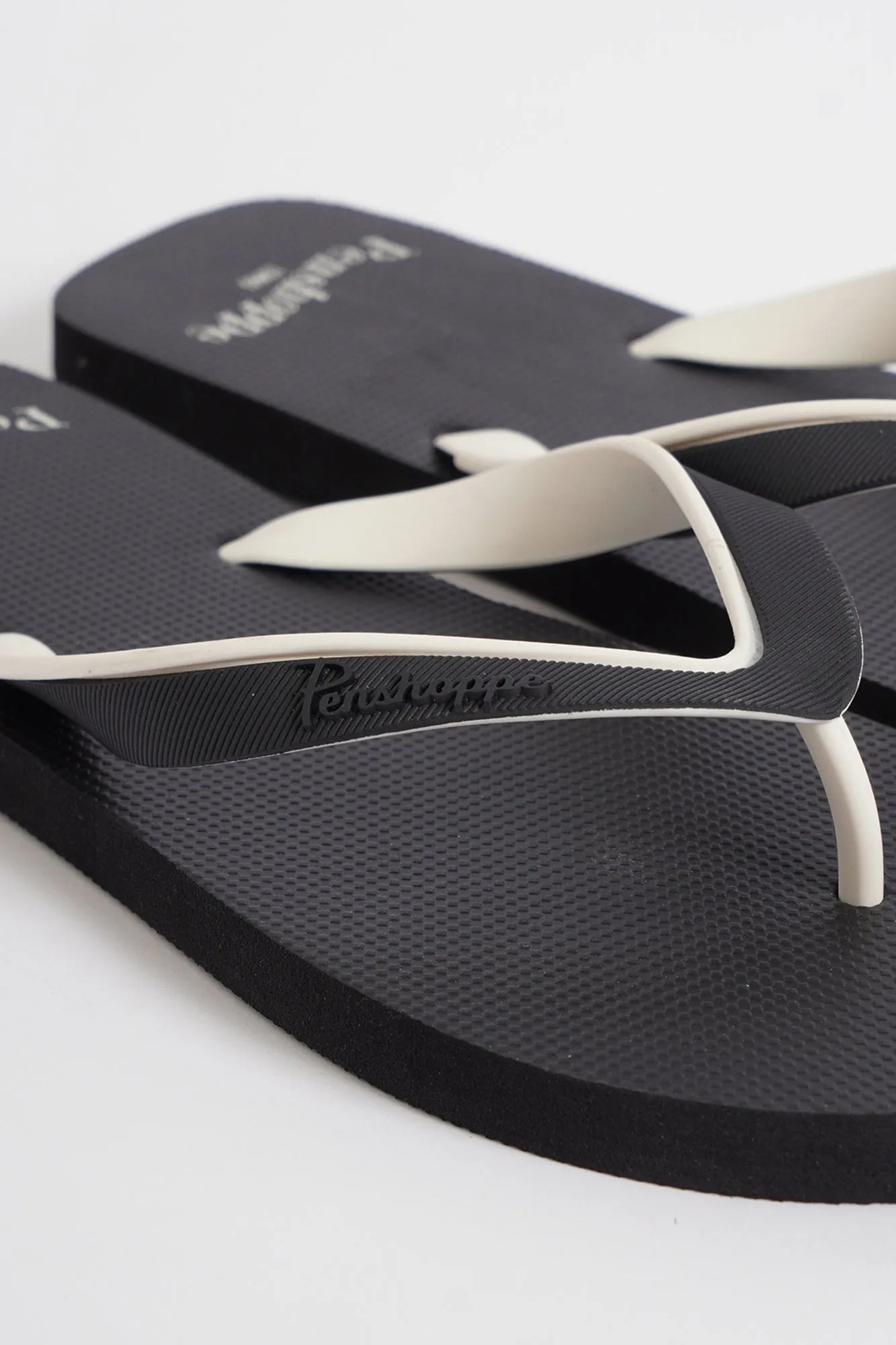 Men's Two-Tone Strap Flip Flops with Branding