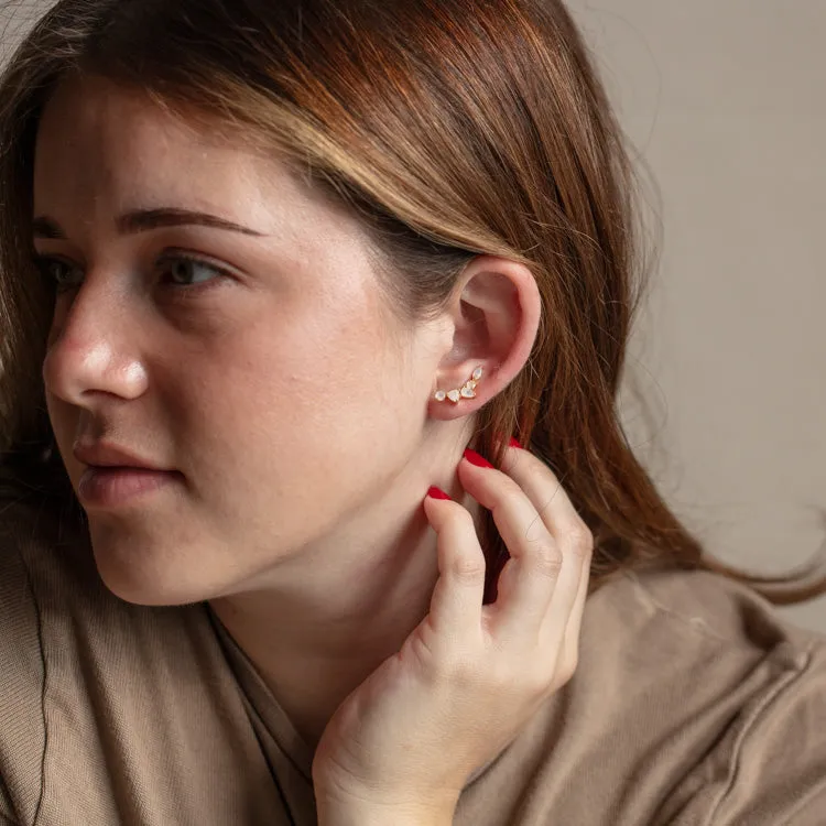 Mini Wing Moonstone Ear Climbers