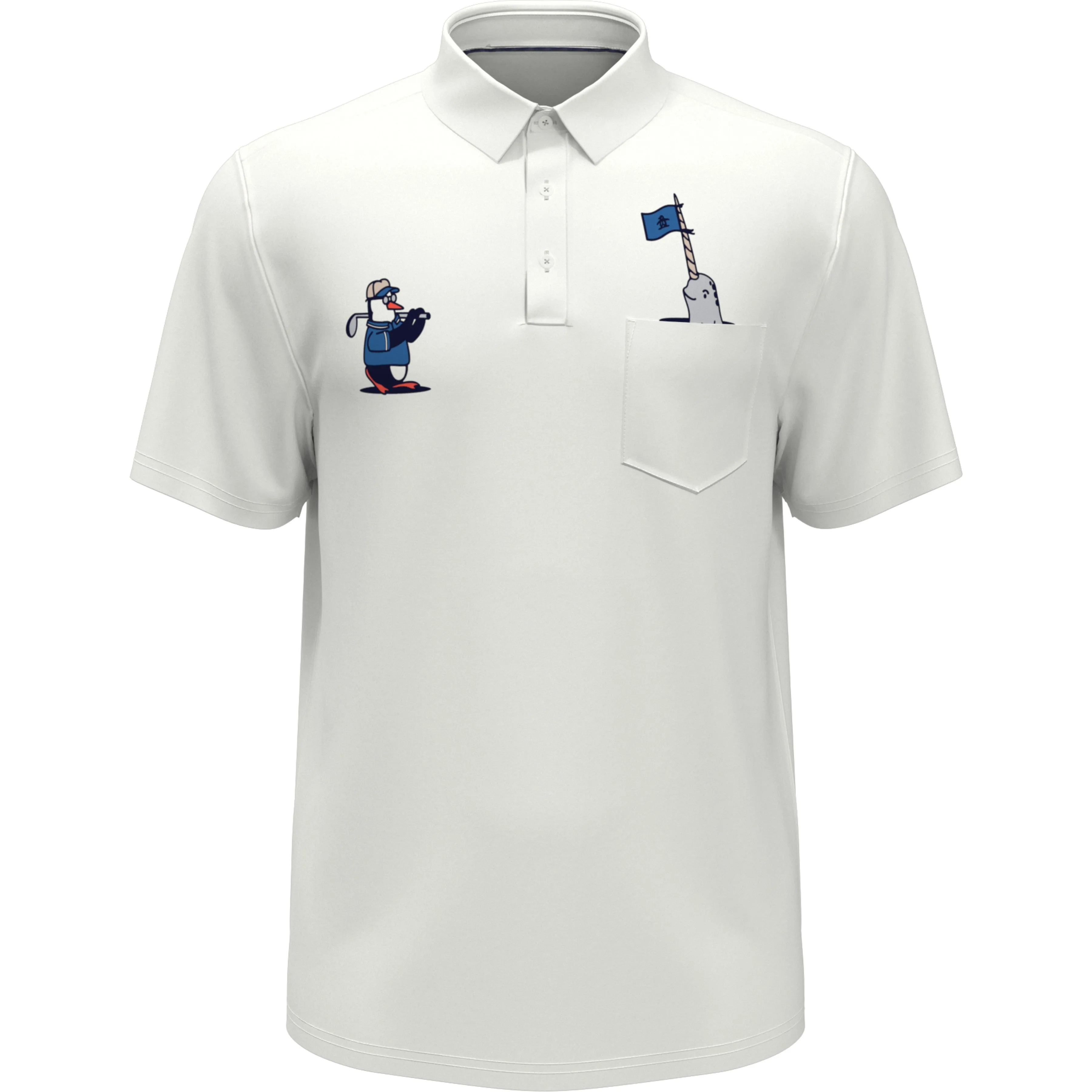 Mixed Media Polar Pete Golf Polo