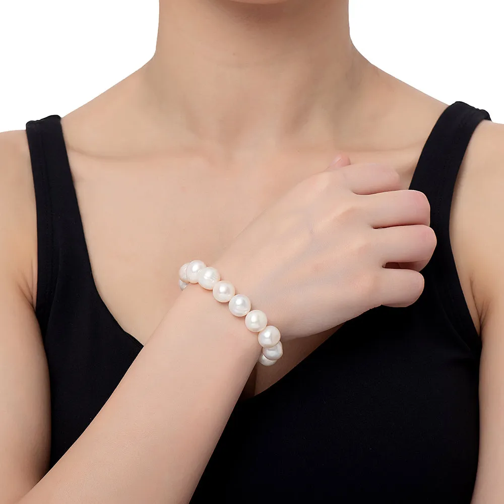 Natural Pearl Thick Set Bracelet