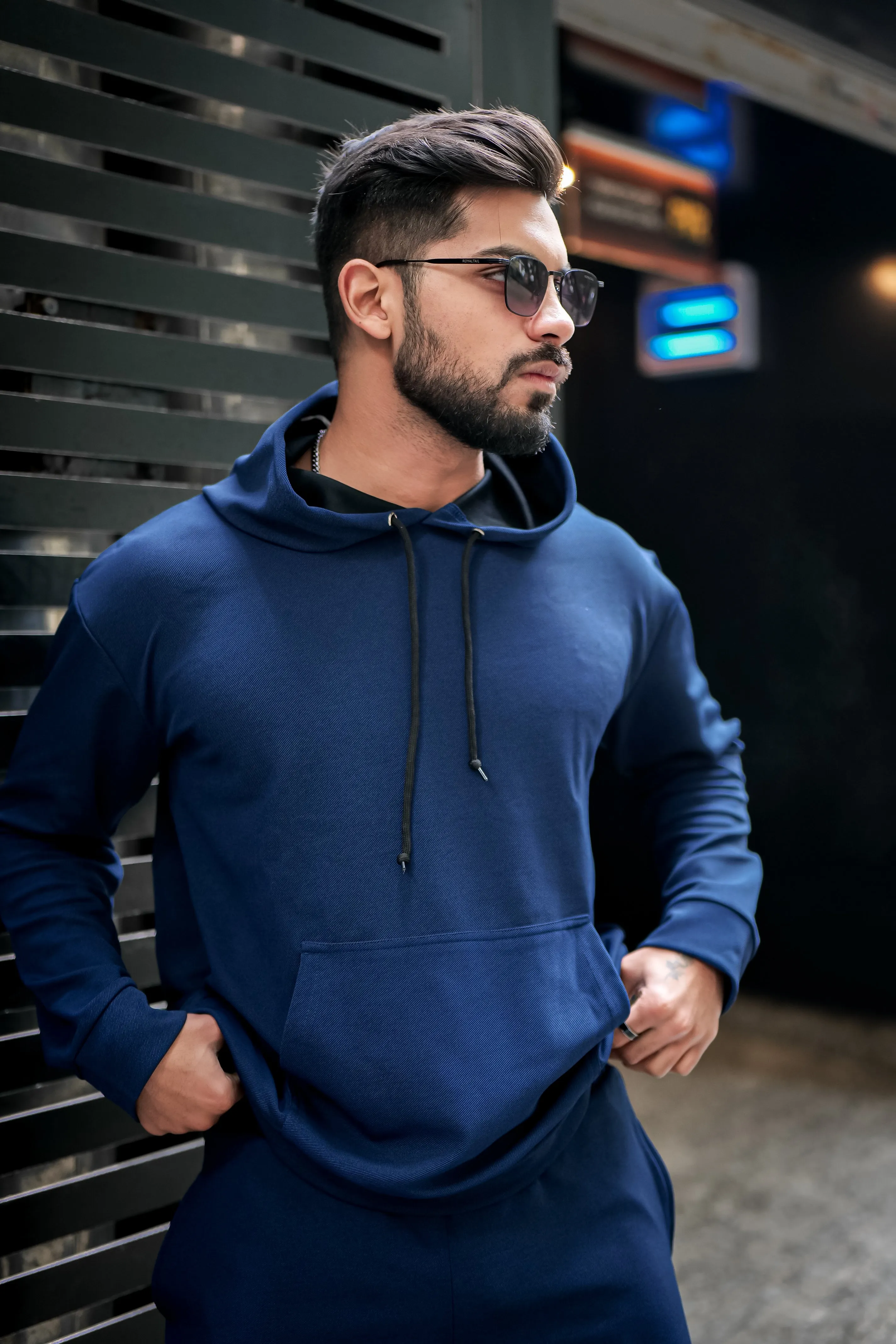 Navy Blue Hooded Tracksuit Co-Ords