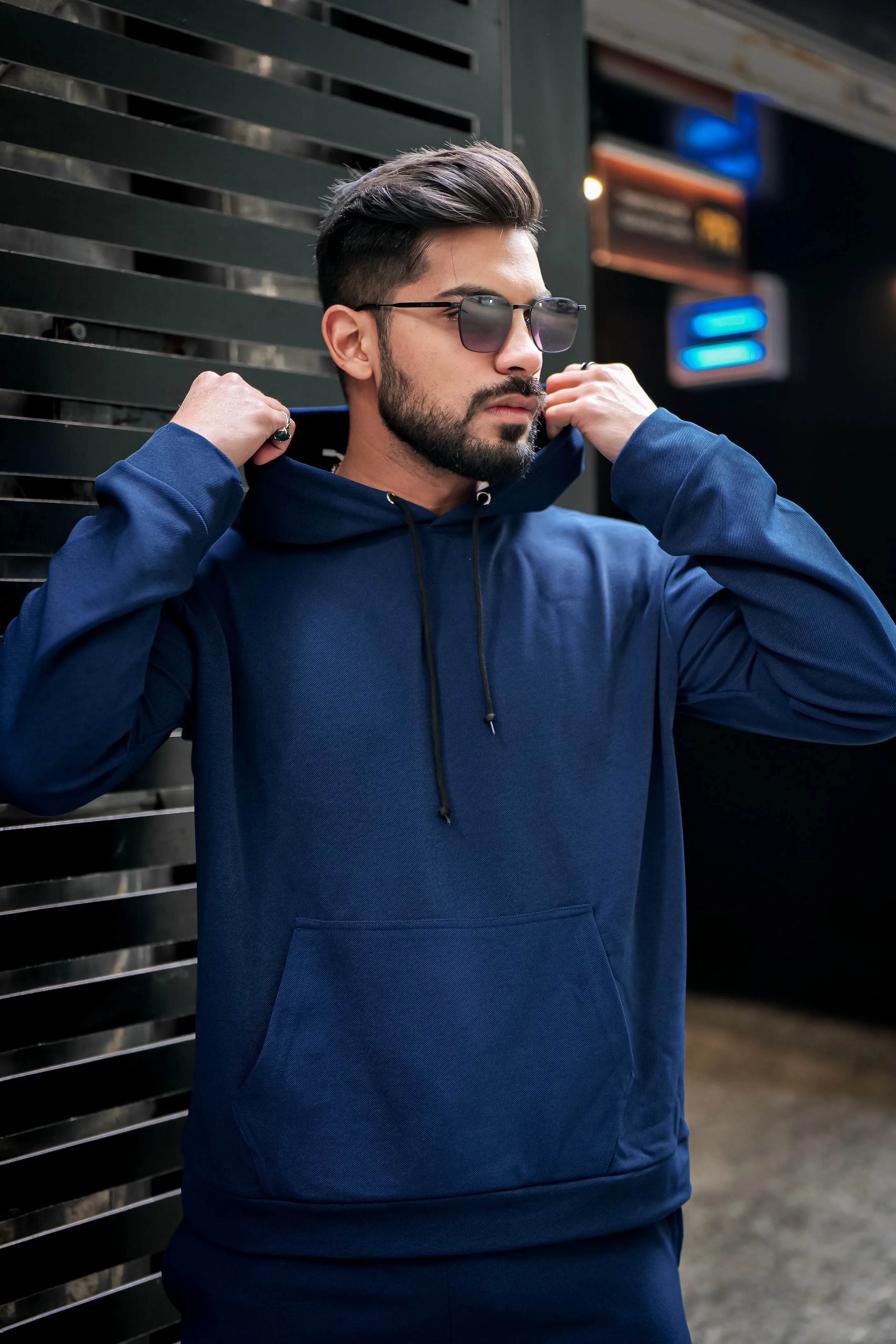 Navy Blue Hooded Tracksuit Co-Ords