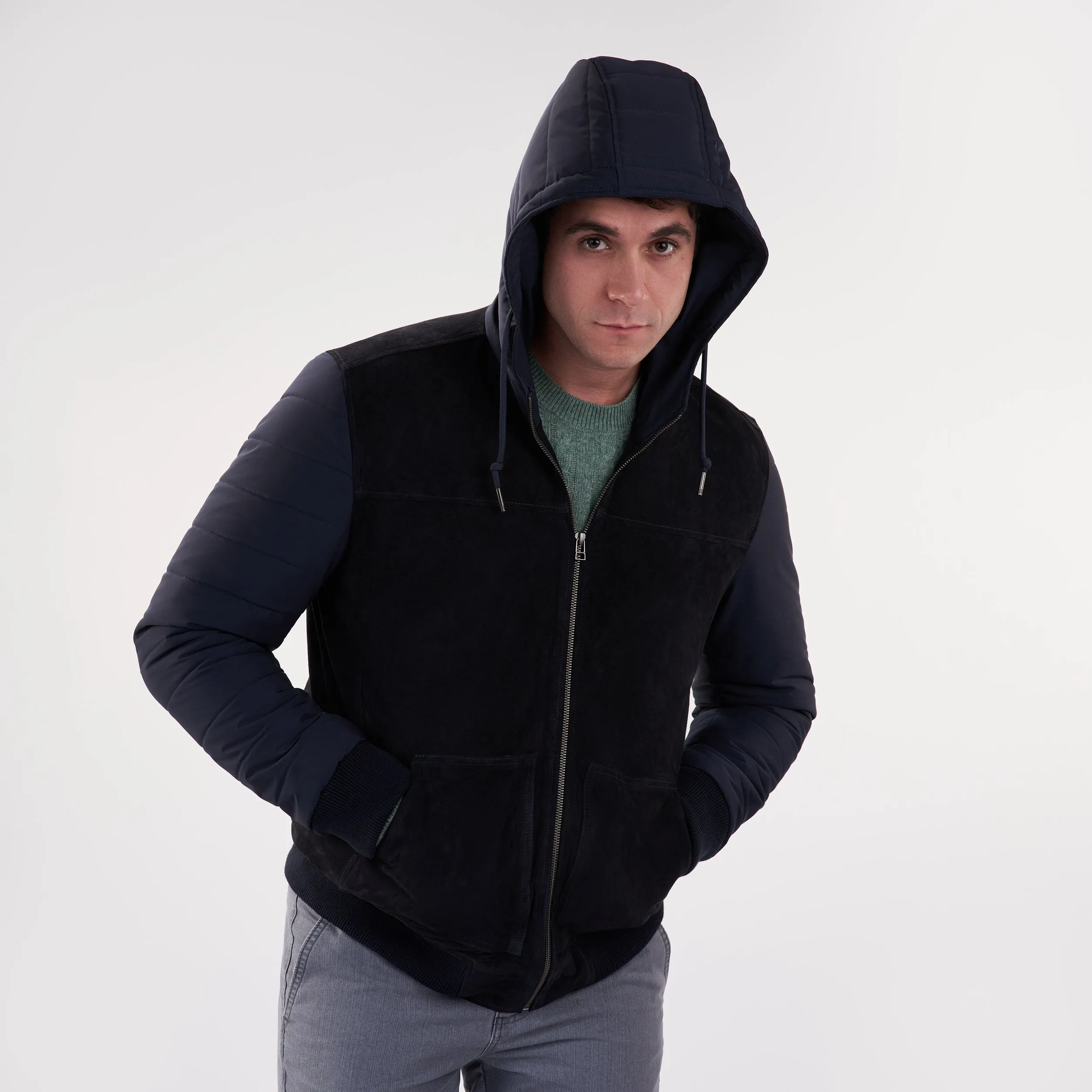 Navy Jacket Chamois (Hood)(42)