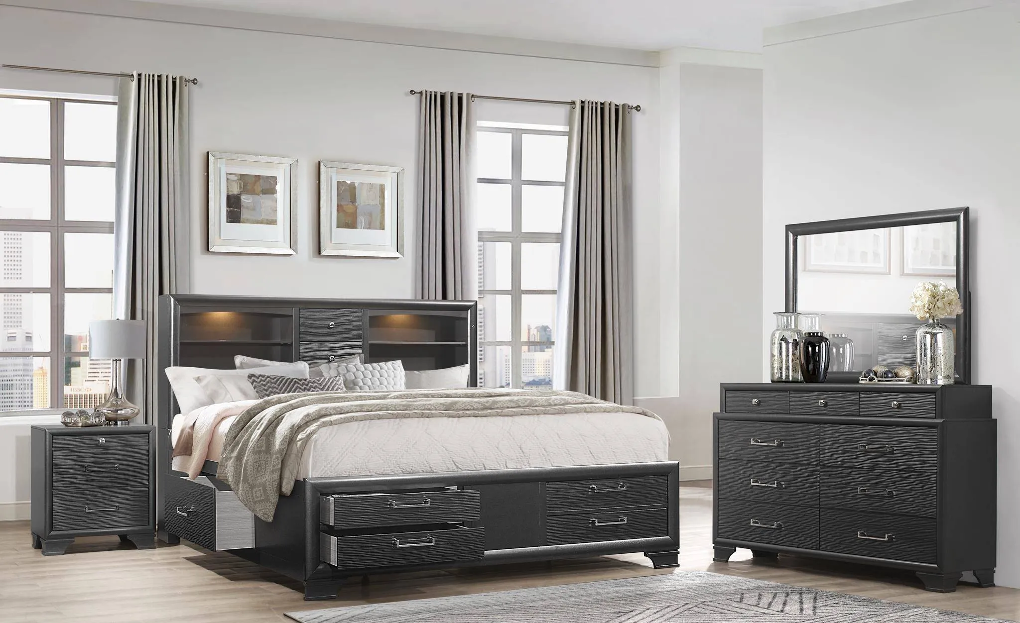 Nigave Dark Grey Dresser