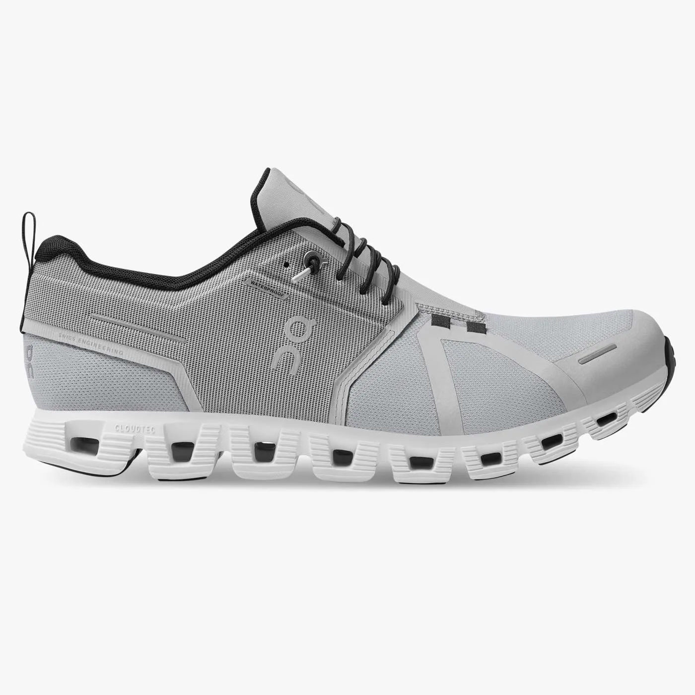 On Running Women's Cloud 5 Waterproof Shoes - Glacier / White