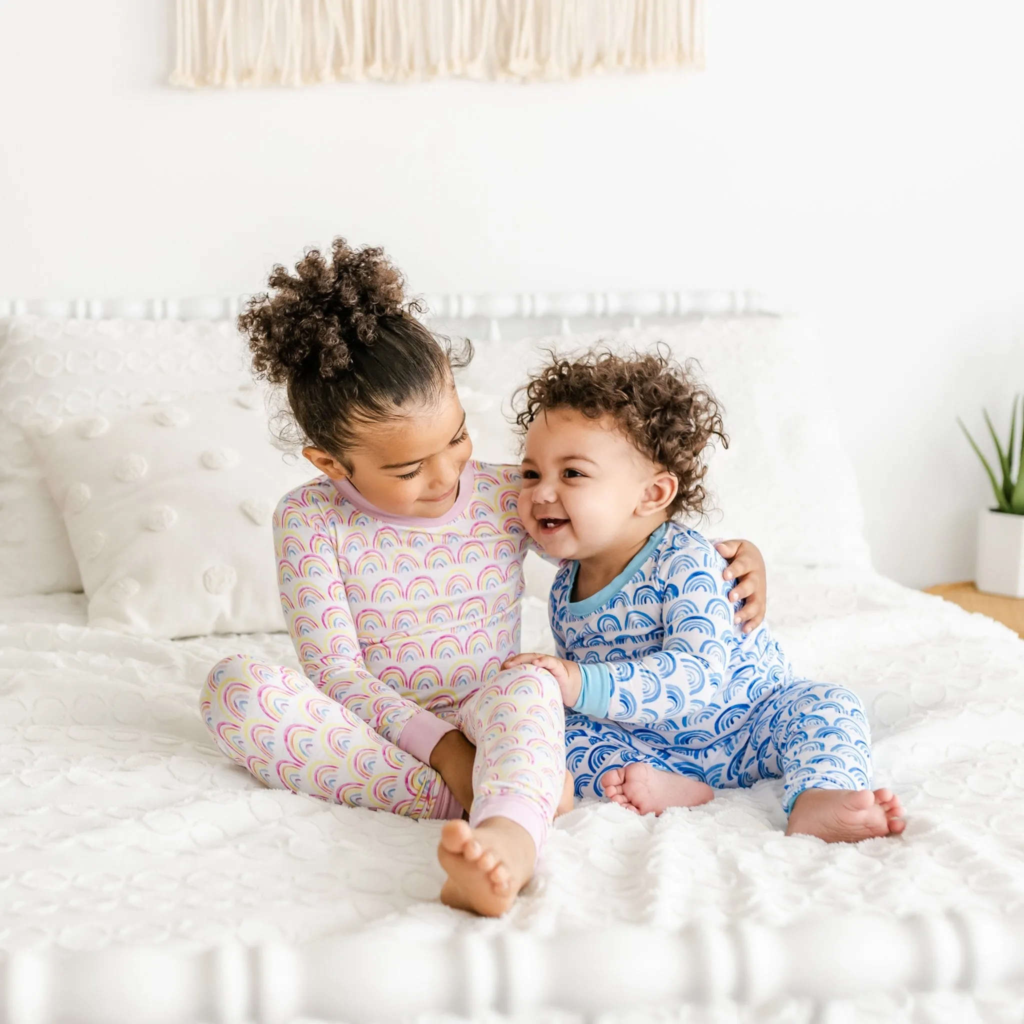 Pastel Rainbows Two-Piece Pajama Set