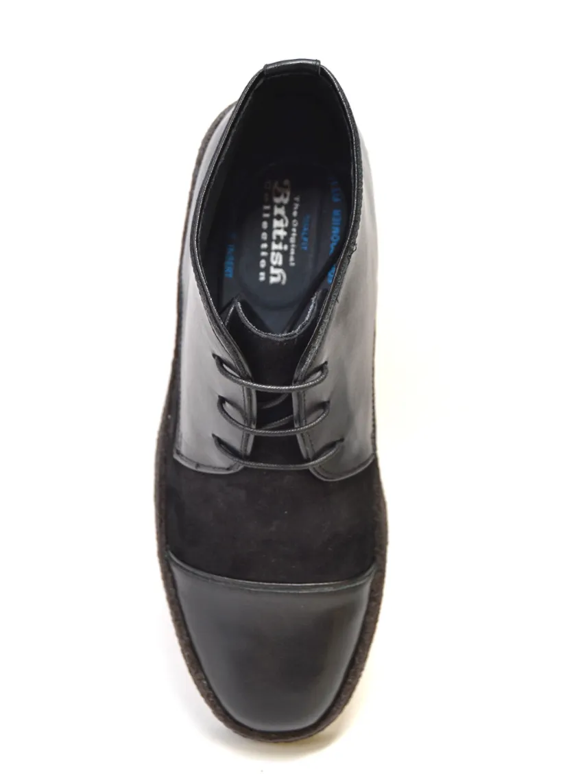 Playboy Cap Toe Black Leather & Suede