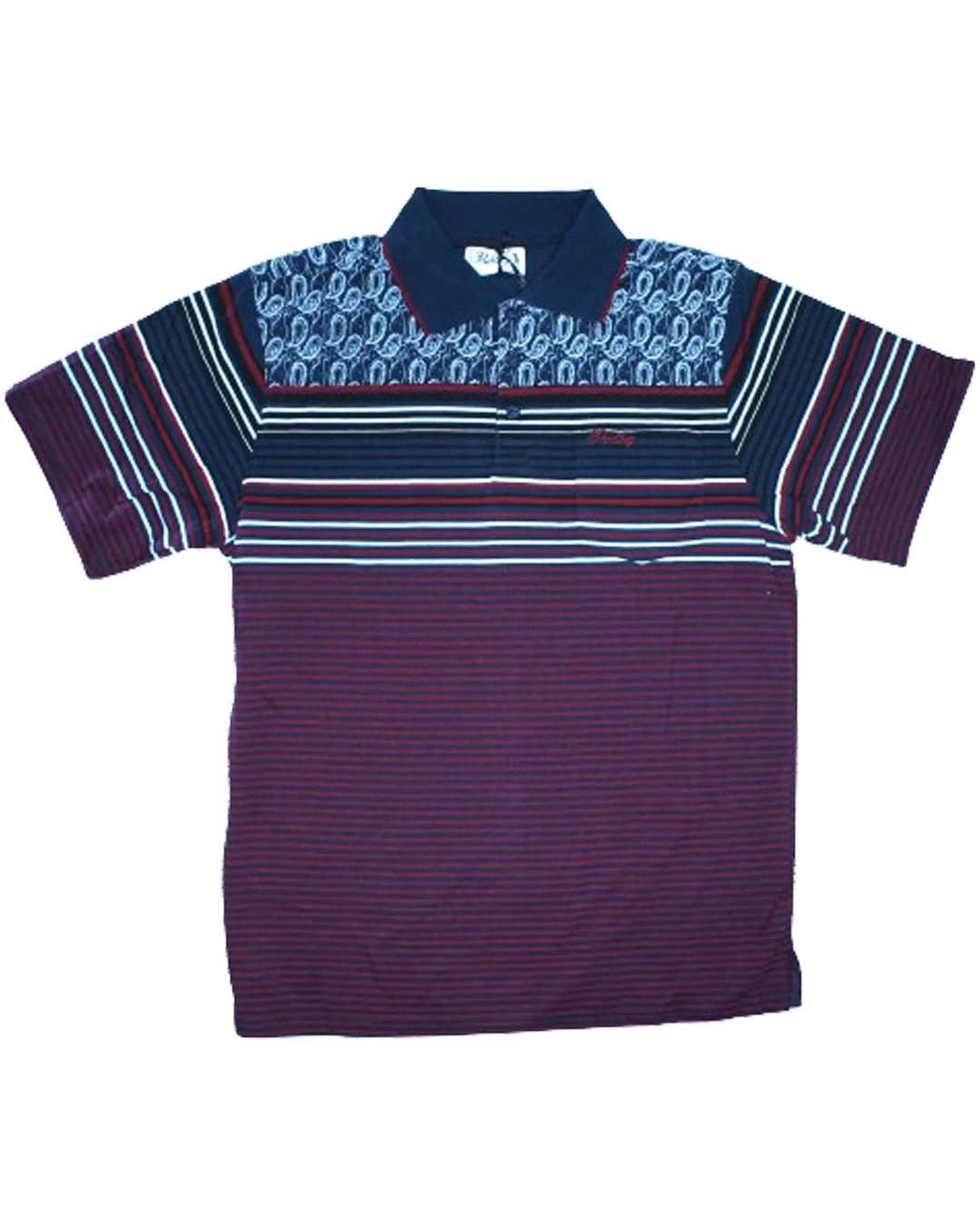 POINTING S/S Navy/Burgundy Golfer