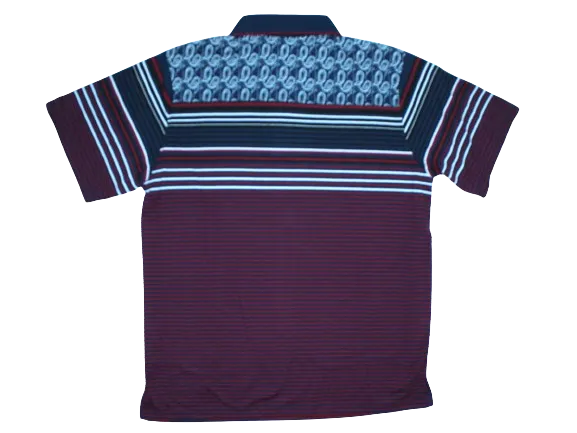 POINTING S/S Navy/Burgundy Golfer