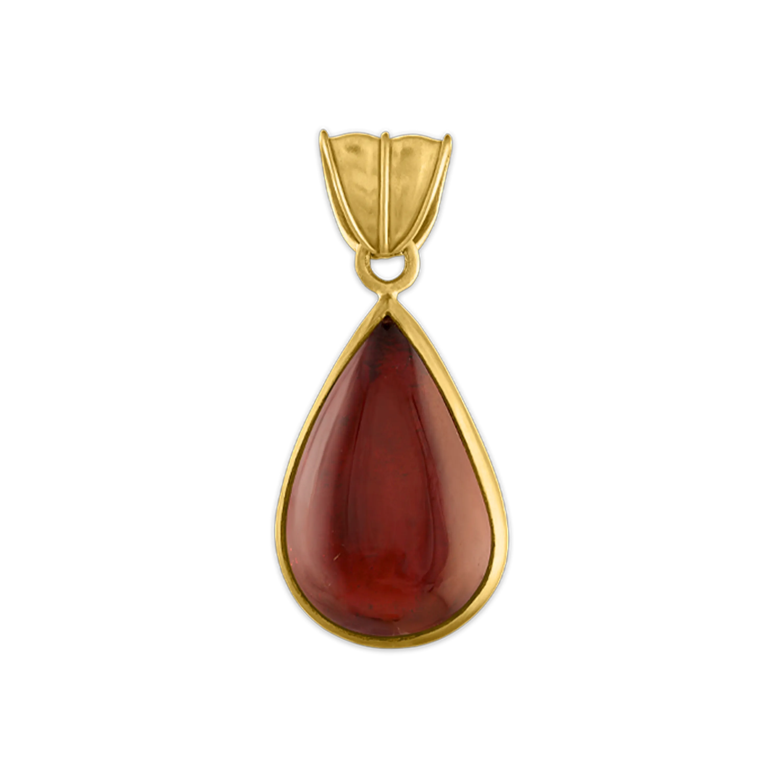 Rose Tourmaline Tear Pendant