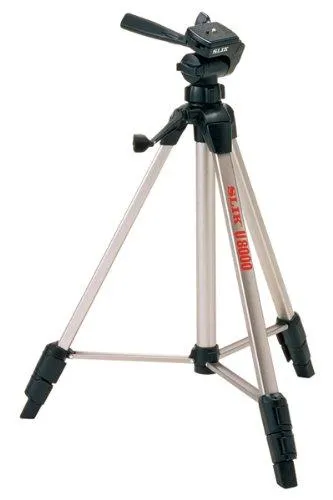 Slik U8000 Tripod with 3-Way Pan / Tilt Head (Quick Release) - Supports 4.40 lb (2.00 kg) 617-800