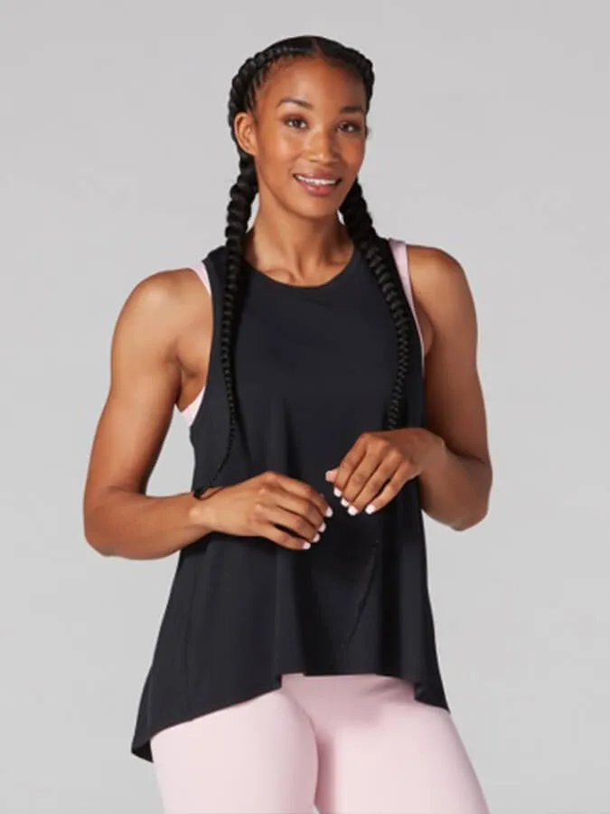 Tavi Tie Back Women's Tank Top - Ebony