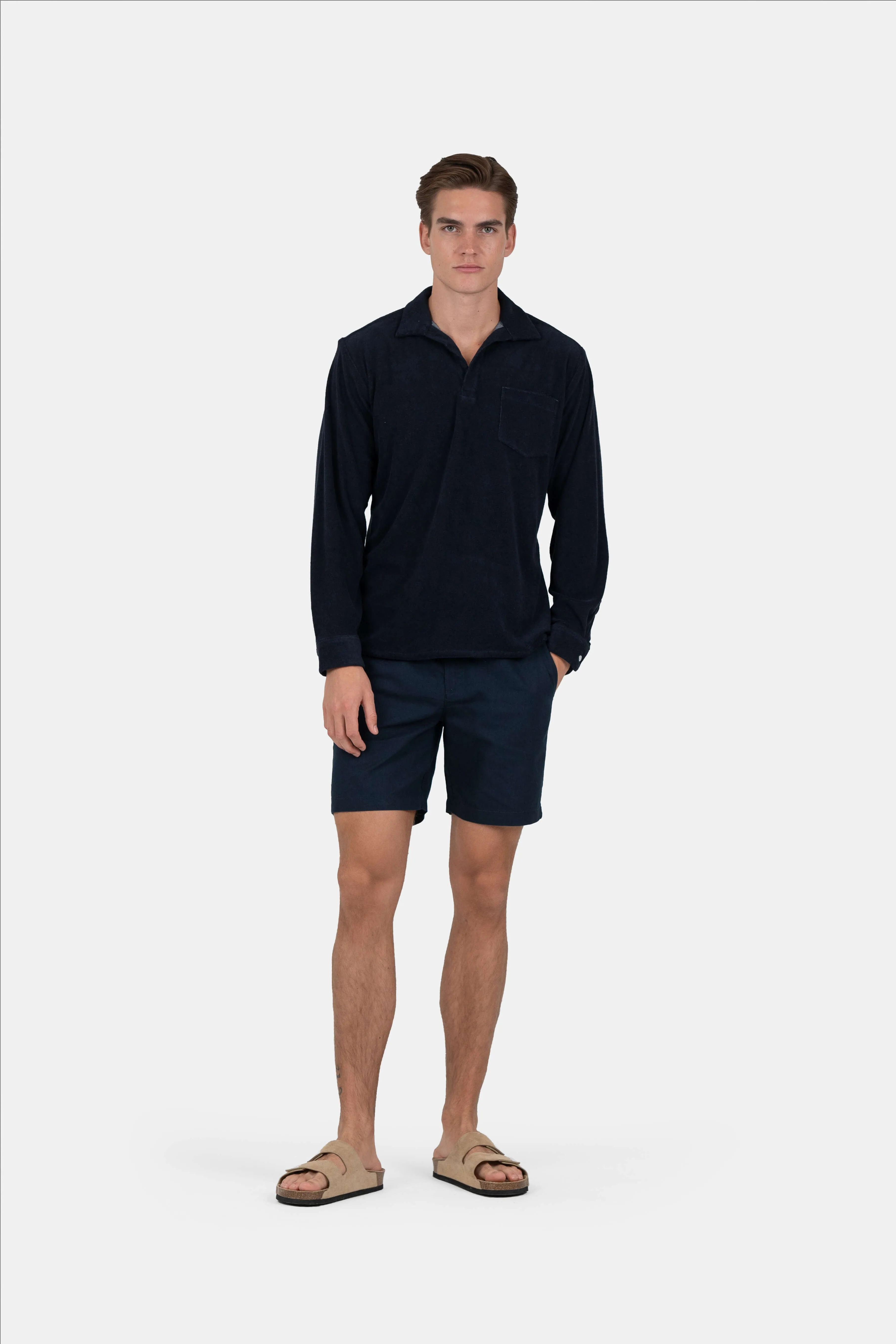 Terry Polo LS Navy