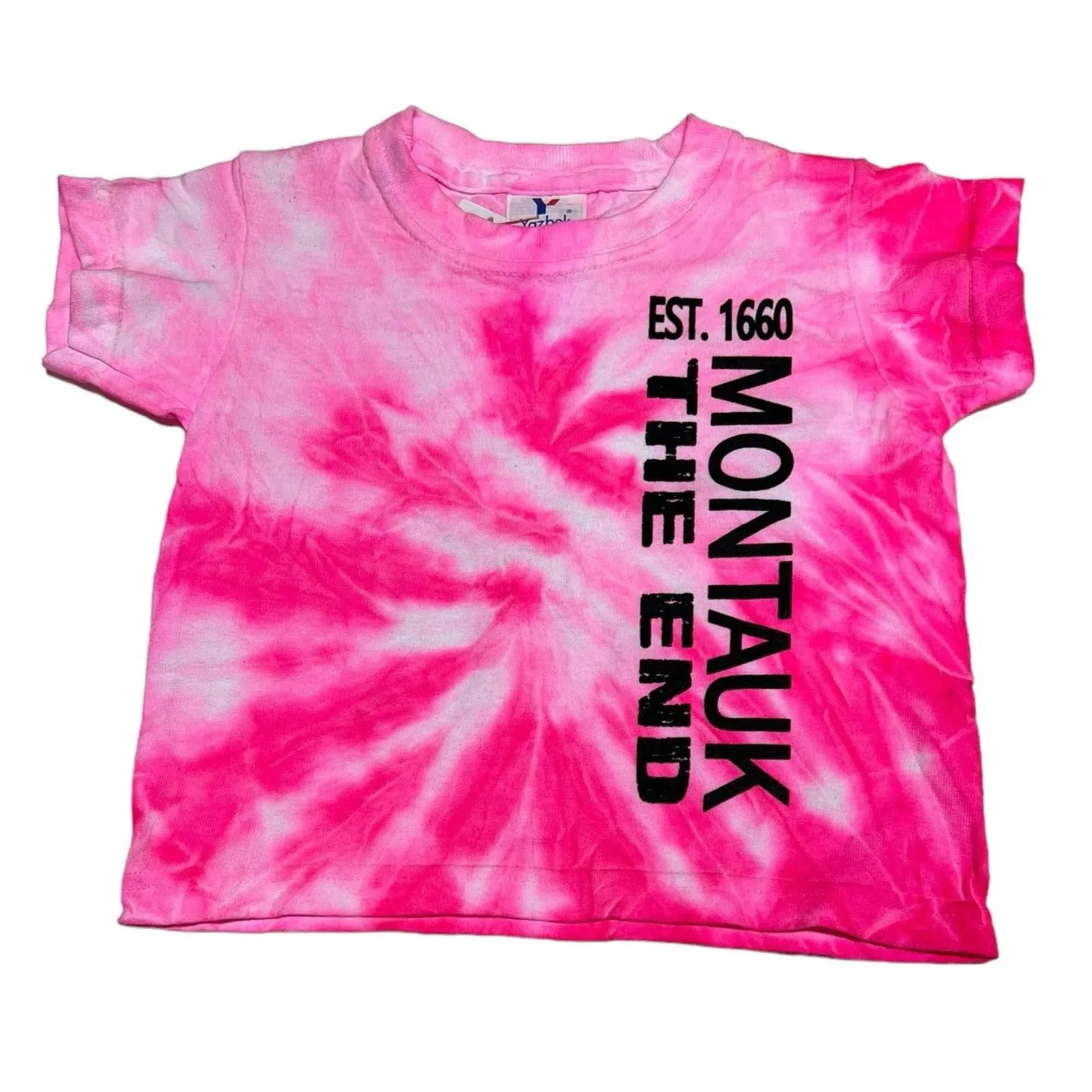 Toddler Happy Kids Montauk The End Est. 1660 Tie-Dye T-Shirt