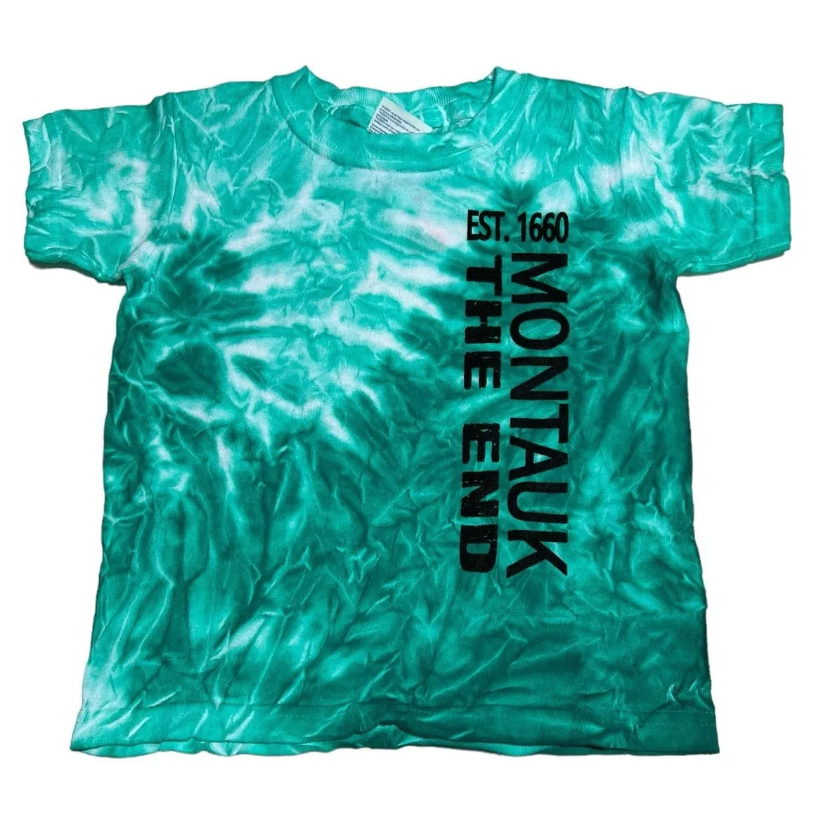 Toddler Happy Kids Montauk The End Est. 1660 Tie-Dye T-Shirt