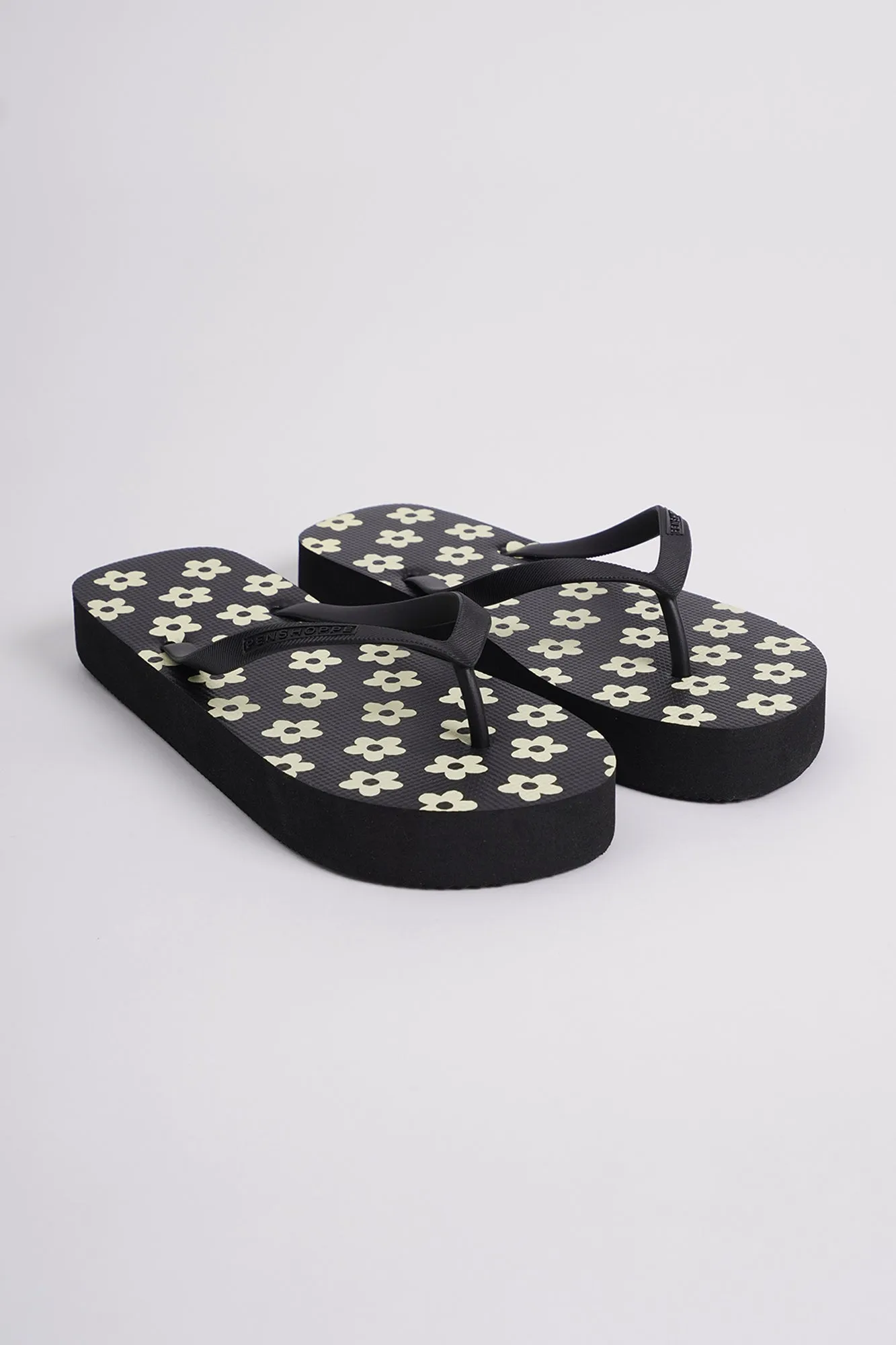 Women's All Over Printed Platform Flip Flops