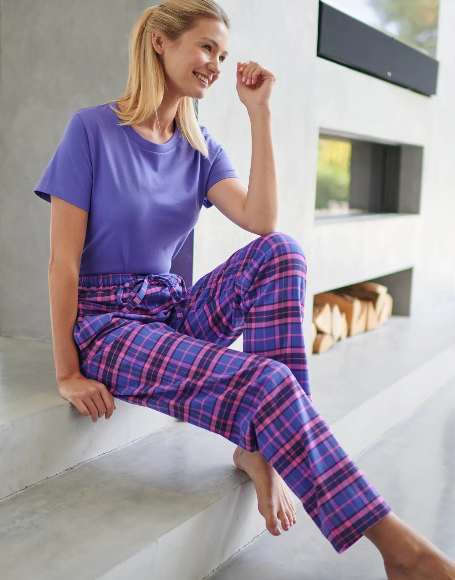 Women's Brushed Cotton Pyjama Trousers – Lomond Tartan